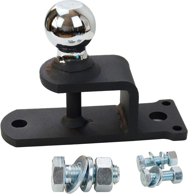 REDTEE 3-Way ATV/UTV Trailer Hitch Adapter with 2-Inch Ball, 3500 lbs., 3-in-1 Mounting Options, Compatible with Golf Carts, Garden Tractors, Lawn Mowers, 2 inch Rise, Matt Black - Image 1